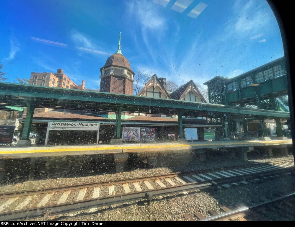 Metro North station from the train